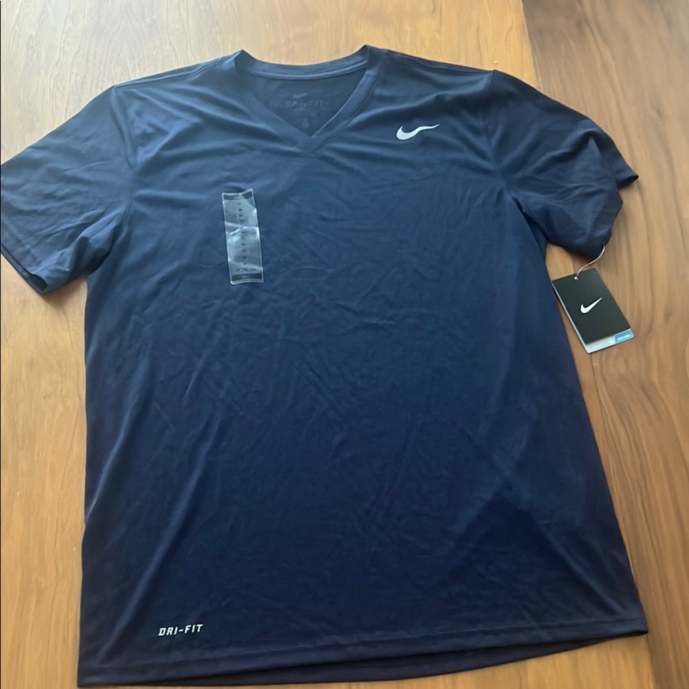 Nike Blue Short Sleeve Tee with Swoosh